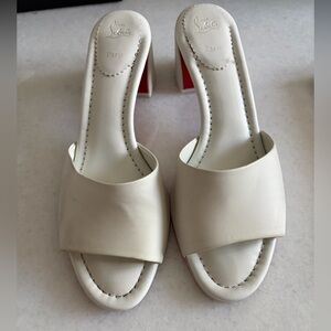 Christian Louboutin Cream Mules